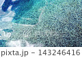 A coral reef with a wide gradient of blue, from shallow to deep, captured from a boat off Chichijima Island in the Ogasawara Islands (Bonin Blue, 10 seconds). 143246416
