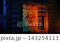 Biohazard Container In Flashing Light 2 Shots 143254113