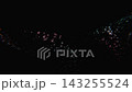 Abstract glowing particles forming wave on black background 143255524