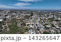 Aerial view of San Diego, Linda Vista neighborhood with houses and street 143265647