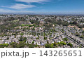 Aerial view of San Diego, Linda Vista neighborhood with houses and street 143265651