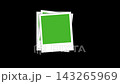 stacking polaroid photo frames with green fill 143265969