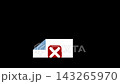 rejected checkmark on the to-do list review and completion survey icon 143265970