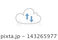 cloud computing and data transfer animation. looping element 143265977