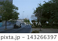 Urban street view with trees and recycling bins in Madrid 143266397