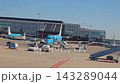 Amsterdam, Netherlands - April 22, 2026: KLM aircraft and ground services 143289044