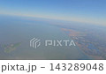 Aerial panorama of a Dutch lakeshore and a small peninsula 143289048