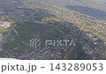 River bends bridges and green space in Krakow seen from above 143289053