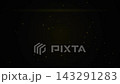 Mysterious dark background with shimmering golden dust particles and a subtle light flare effect. 143291283