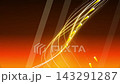 Dynamic abstract background featuring glowing golden light trails, streaks, and flares against a dark gradient. 143291287