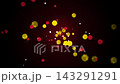 Abstract background with dynamic red and yellow particles and bokeh effects. 143291291