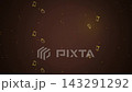 Abstract animation of glowing golden geometric shapes and particles against a dark, textured background. 143291292