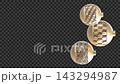 Rotating watermarked Japanese pattern ball ornament, transparent background, with margins, for portrait screen, looping video. 143294987
