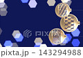 Rotating openwork Japanese pattern ball ornament with margins, for portrait screen, looping video. 143294988