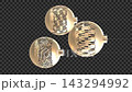 Rotating watermarked Japanese pattern ball ornament, transparent background, for portrait screen, looping video. 143294992