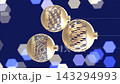 Rotating openwork Japanese pattern ball ornament (for vertical screens, looping video) 143294993