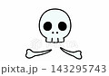 ドクロが飛び跳ねるハロウィンループアニメーション 143295743