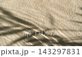 Slow motion water surface ripples and splash with palm tree leaf shadow on sand 143297831