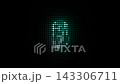 A rotating emerald green neon 3D number stands out against a black background, counting down 10 seconds (LED dot screen transition). 143306711