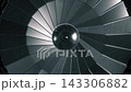 Rotating Aircraft Turbine With Dramatic Zoom in Futuristic 3D Animation 143306882