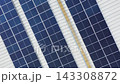 Perspective view of solar panel array at clean energy power facility Perspective view of solar panel array at clean energy power facility 143308872