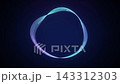 Abstract loop background with twisting rings of thin lines glowing in cyan and purple (4K) 143312303