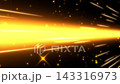 A dynamic abstract background with flowing orange light and shimmering particles. 143316973