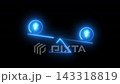 Dollar business technology up and down animation Isolated on black background 143318819
