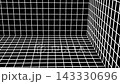 White grid wireframe. Computer generated 3d render 143330696
