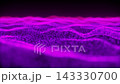 Waving flow particles. Computer generated 3d render 143330700