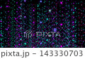 Neon digital rain. Computer generated 3d render 143330703
