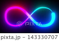 Infinity neon sign. Computer generated 3d render 143330707