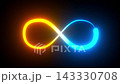 Infinity neon sign. Computer generated 3d render 143330708