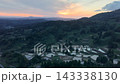 從新潟縣長岡市山越村（原山越村）可以看到養殖錦鯉的梯田池塘的日落景色，該地區曾受中越地震影響。 143338130
