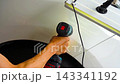 Removing dents on the car. PDR technology. Car body repair without painting. 143341192