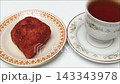 Fried Pillow Bread and Hot Black Coffee Cup Zoom Motion Close Up 143343978