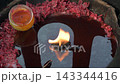 Sacred Incense Burning in a Chengdu Buddhist Temple. 143344416