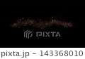 A loop of shimmering golden particles flowing across a black background (4K) 143368010