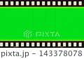 Vintage film strip frame border with green screen chroma key background 143378078