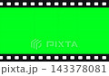 Seamless vintage 35mm film strip border with green screen chroma key backdrop 143378081