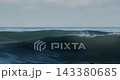 Powerful ocean wave crashing on surf spot, surfing waves in ocean. Slow motion. High quality 4k footage 143380685