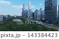Aerial View of Yeouido Financial Skyline, National Assembly and Hangang River in Seoul 143384423