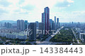 Aerial View of Yeouido Financial Skyline, National Assembly and Hangang River in Seoul 143384443