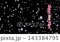 Vertical format material: CG animation of softly falling snow and the words "Happy New Year!" (looping material) 143384795