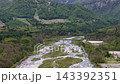上空から眺める長野県・北アルプス連峰の壮大な自然景観 143392351