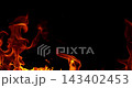 Fire and glowing sparks captured in extreme super slow motion at 1000fps on a cinematic high-speed camera against a pure black background, creating a dramatic VFX overlay. 143402453