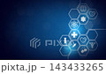 Healthcare medical technology background with a hexagon pattern and icons HD 143433265