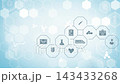 Digital healthcare background connecting medical icons and data HD 143433268