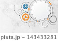 Global technology engineering working process with world map 143433281
