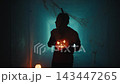 The Masked Zombie Searching In The Tunnel  143447265